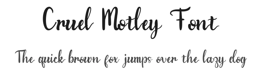 Cruel Motley Font by fourtypestd — Script Handwritten Font