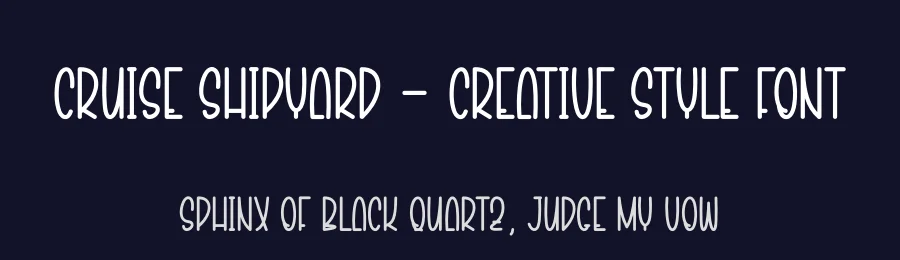 Cruise Shipyard – Creative Style Font by andikastudio — Display Font — thumbnail 2