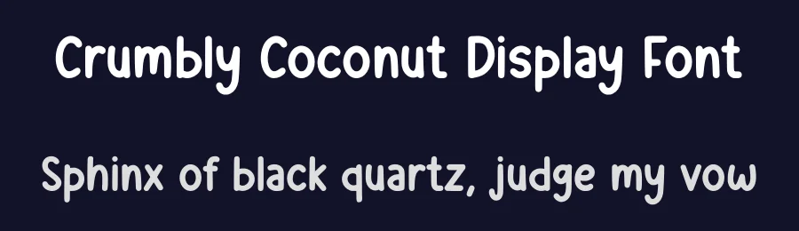 Crumbly Coconut Display Font by Craftedtype — Decorative Font — thumbnail 2