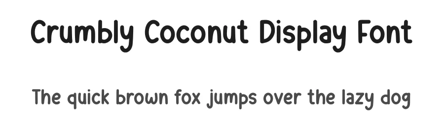 Crumbly Coconut Display Font by Craftedtype — Decorative Font