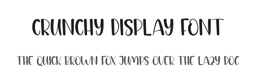 Crunchy Display Font by andikastudio — Script Handwritten Font