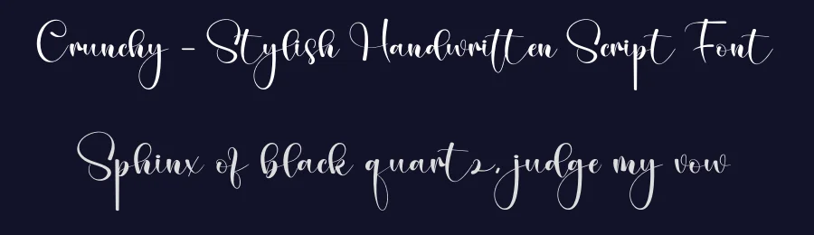 Crunchy – Stylish Handwritten Script Font by creativeletter — Script Handwritten Font — thumbnail 2