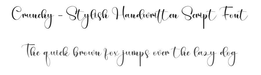 Crunchy – Stylish Handwritten Script Font by creativeletter — Script Handwritten Font