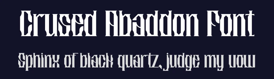 Crused Abaddon Font by Maiko Hatta — Display Font — thumbnail 2