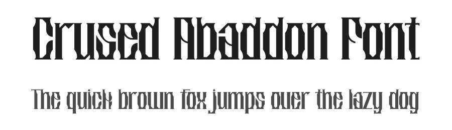 Crused Abaddon Font by Maiko Hatta — Display Font