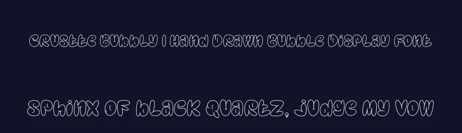 Crustte Bubbly | Hand Drawn Bubble Display Font by Gracetypestudio — Script Handwritten Font — thumbnail 2