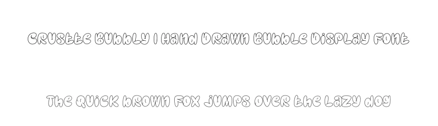 Crustte Bubbly | Hand Drawn Bubble Display Font by Gracetypestudio — Script Handwritten Font