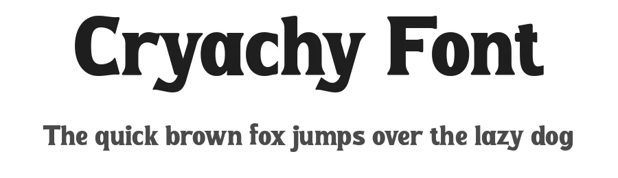 Cryachy Font by pentagonistudio — Display Font