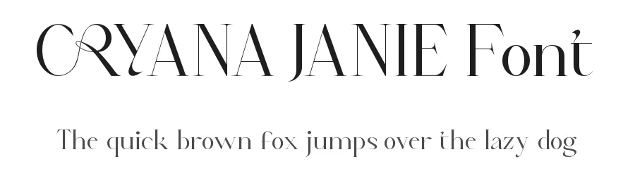 Cryana Janie Font by VinType — Display Font