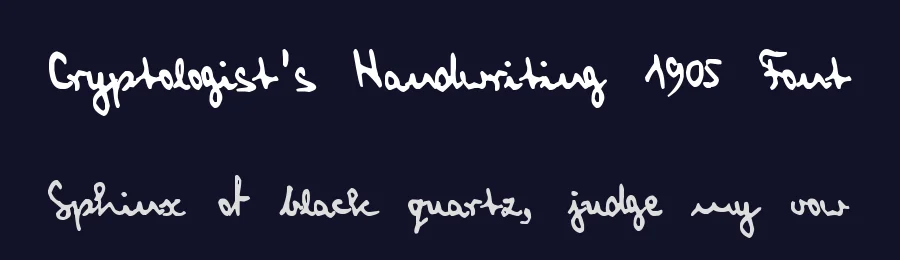 Cryptologist’s Handwriting 1905 Font by zai — Script Handwritten Font — thumbnail 2