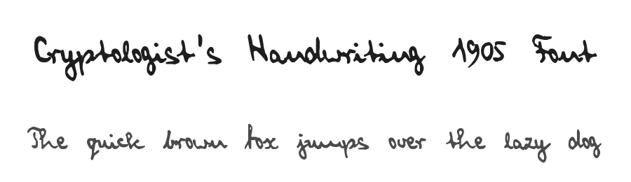 Cryptologist’s Handwriting 1905 Font by zai — Script Handwritten Font