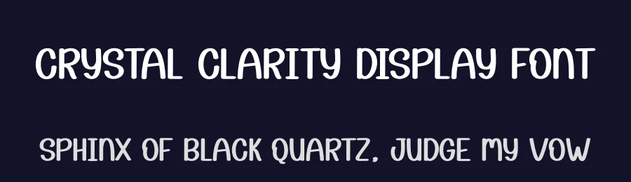 Crystal Clarity Display Font by creativeletter — Display Font — thumbnail 2
