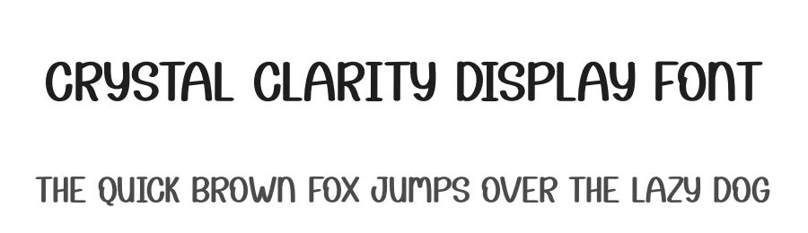 Crystal Clarity Display Font by creativeletter — Display Font