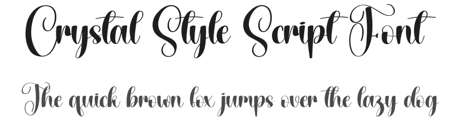 Crystal Style Script Font by creativeletter — Script Handwritten Font