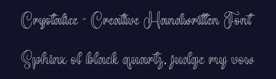 Crystalice – Creative Handwritten Font by creativeletter — Script Handwritten Font — thumbnail 2