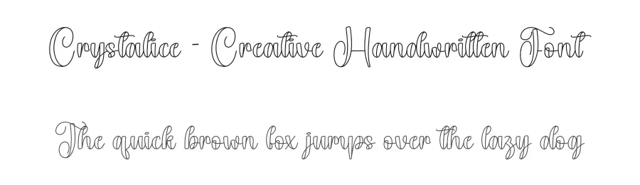 Crystalice – Creative Handwritten Font by creativeletter — Script Handwritten Font