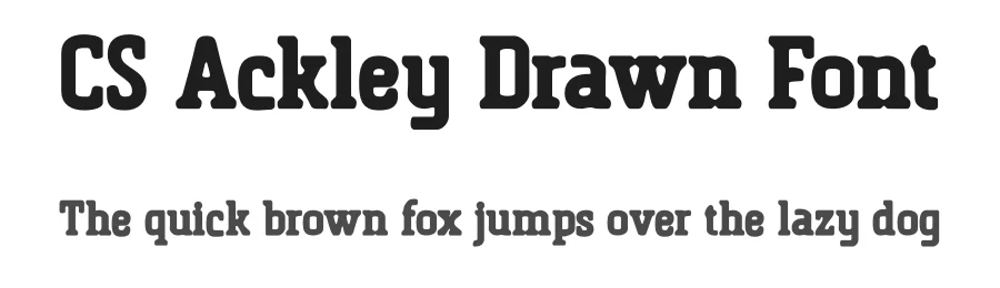 CS Ackley Drawn Font by craftsupplyco — Slab Serif Font