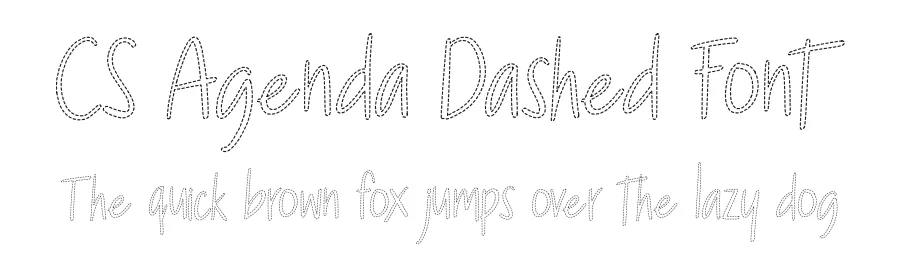 CS Agenda Dashed Font by craftsupplyco — Script Handwritten Font