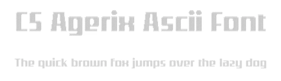 CS Agerix Ascii Font by craftsupplyco — Display Font