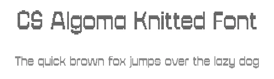 CS Algoma Knitted Font by craftsupplyco — Display Font