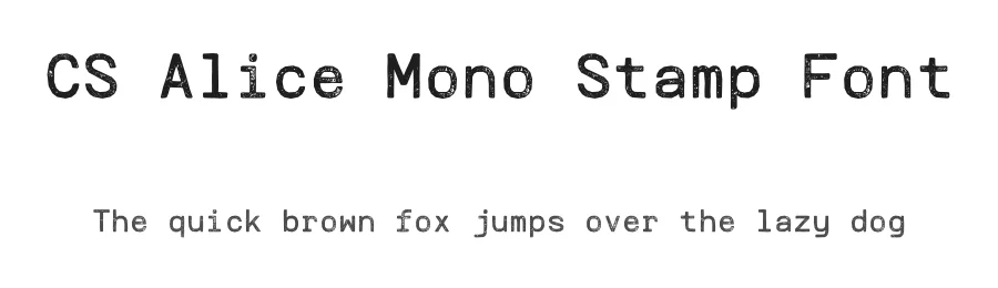CS Alice Mono Stamp Font by craftsupplyco — Display Font