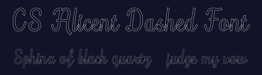 CS Alicent Dashed Font by craftsupplyco — Script Handwritten Font — thumbnail 2