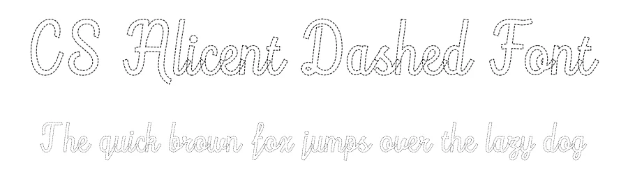 CS Alicent Dashed Font by craftsupplyco — Script Handwritten Font