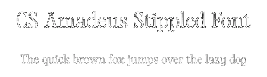 CS Amadeus Stippled Font by craftsupplyco — Display Font