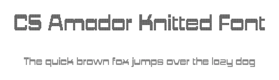 CS Amador Knitted Font by craftsupplyco — Display Font