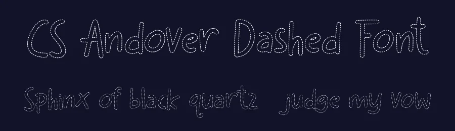 CS Andover Dashed Font by craftsupplyco — Display Font — thumbnail 2