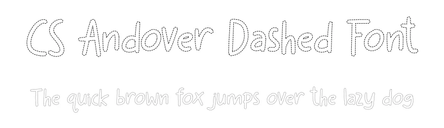 CS Andover Dashed Font by craftsupplyco — Display Font