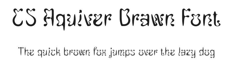 CS Aquiver Drawn Font by craftsupplyco — Display Font