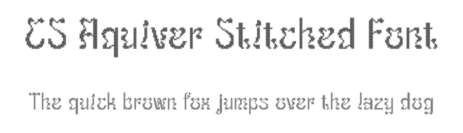 CS Aquiver Stitched Font by craftsupplyco — Display Font