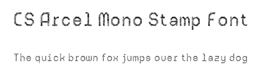 CS Arcel Mono Stamp Font by craftsupplyco — Display Font