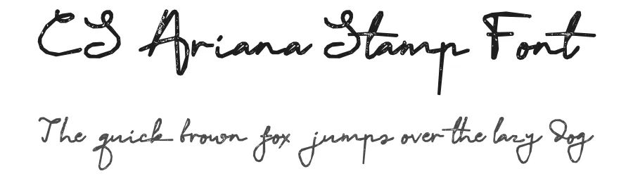 CS Ariana Stamp Font by craftsupplyco — Script Handwritten Font