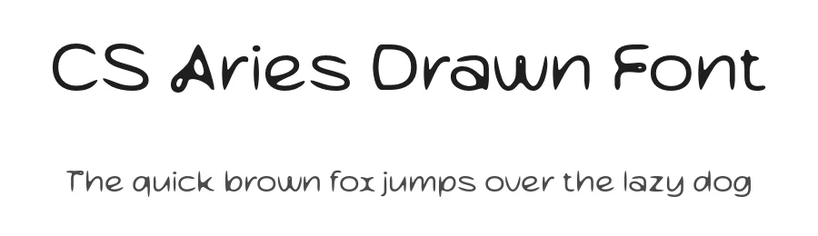 CS Aries Drawn Font by craftsupplyco — Display Font