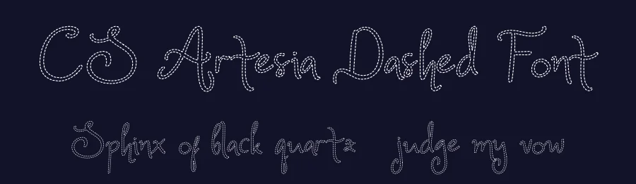 CS Artesia Dashed Font by craftsupplyco — Display Font — thumbnail 2