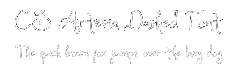 CS Artesia Dashed Font by craftsupplyco — Display Font