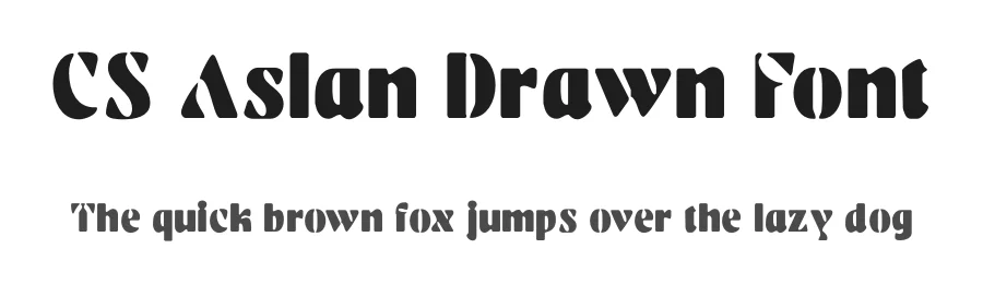 CS Aslan Drawn Font by craftsupplyco — Sans Serif Font