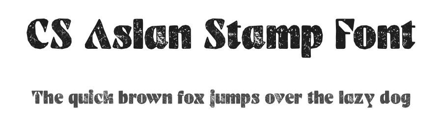 CS Aslan Stamp Font by craftsupplyco — Sans Serif Font