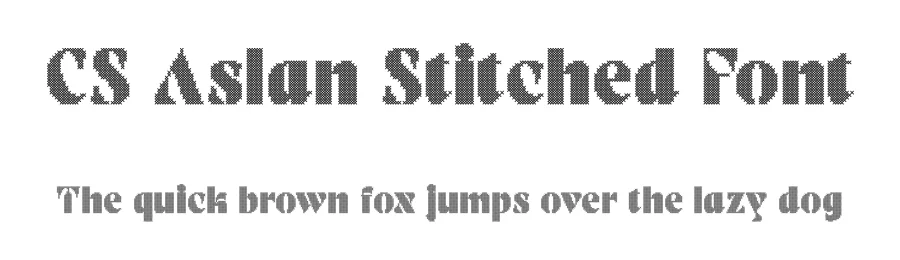 CS Aslan Stitched Font by craftsupplyco — Display Font
