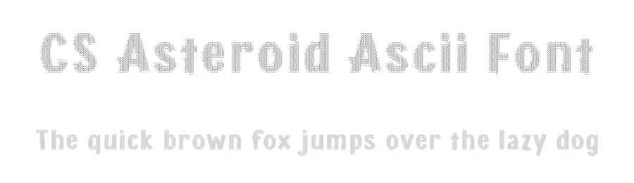 CS Asteroid Ascii Font by craftsupplyco — Display Font