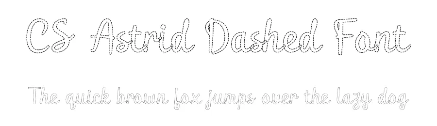 CS Astrid Dashed Font by craftsupplyco — Script Handwritten Font