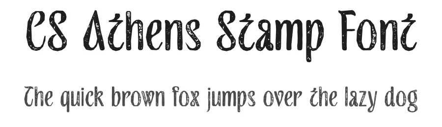 CS Athens Stamp Font by craftsupplyco — Sans Serif Font