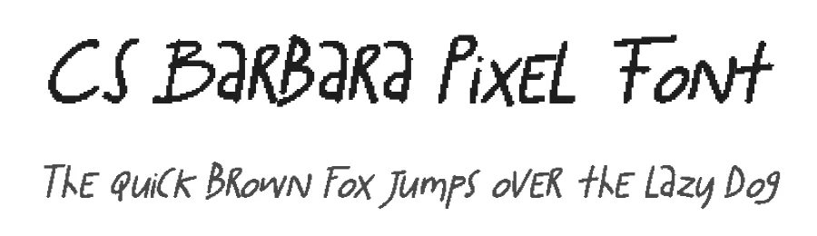 CS Barbara Pixel Font by craftsupplyco — Display Font