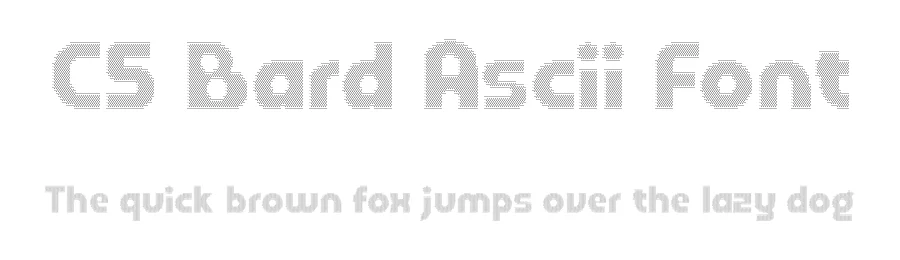 CS Bard Ascii Font by craftsupplyco — Display Font
