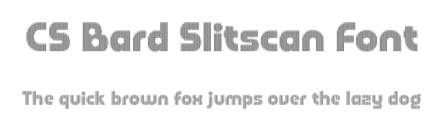 CS Bard Slitscan Font by craftsupplyco — Display Font