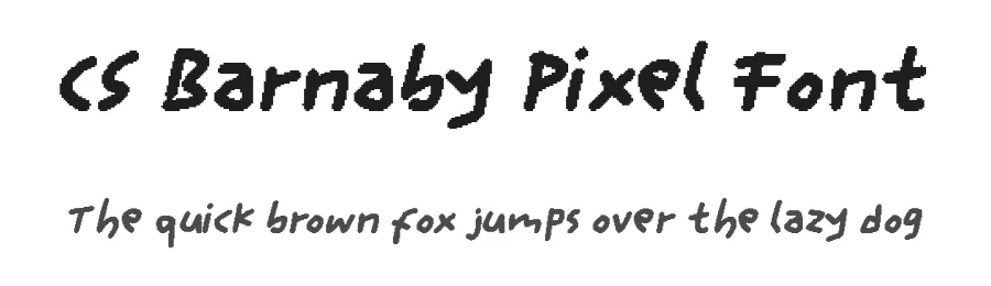 CS Barnaby Pixel Font by craftsupplyco — Display Font