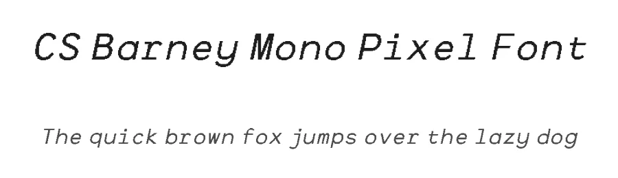 CS Barney Mono Pixel Font by craftsupplyco — Display Font