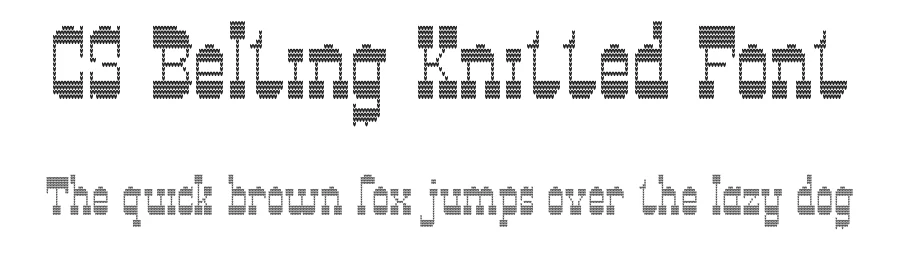 CS Belting Knitted Font by craftsupplyco — Display Font